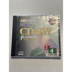 Memorex CD-RW Platinum 650MB / 74 Min 4x Rewrite Speed 1999 SEALED